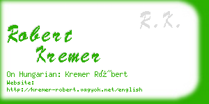 robert kremer business card